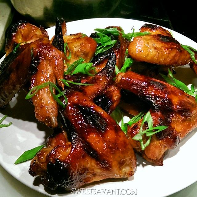 honey roasted chicken wings sweetsavant.com America's best food blog