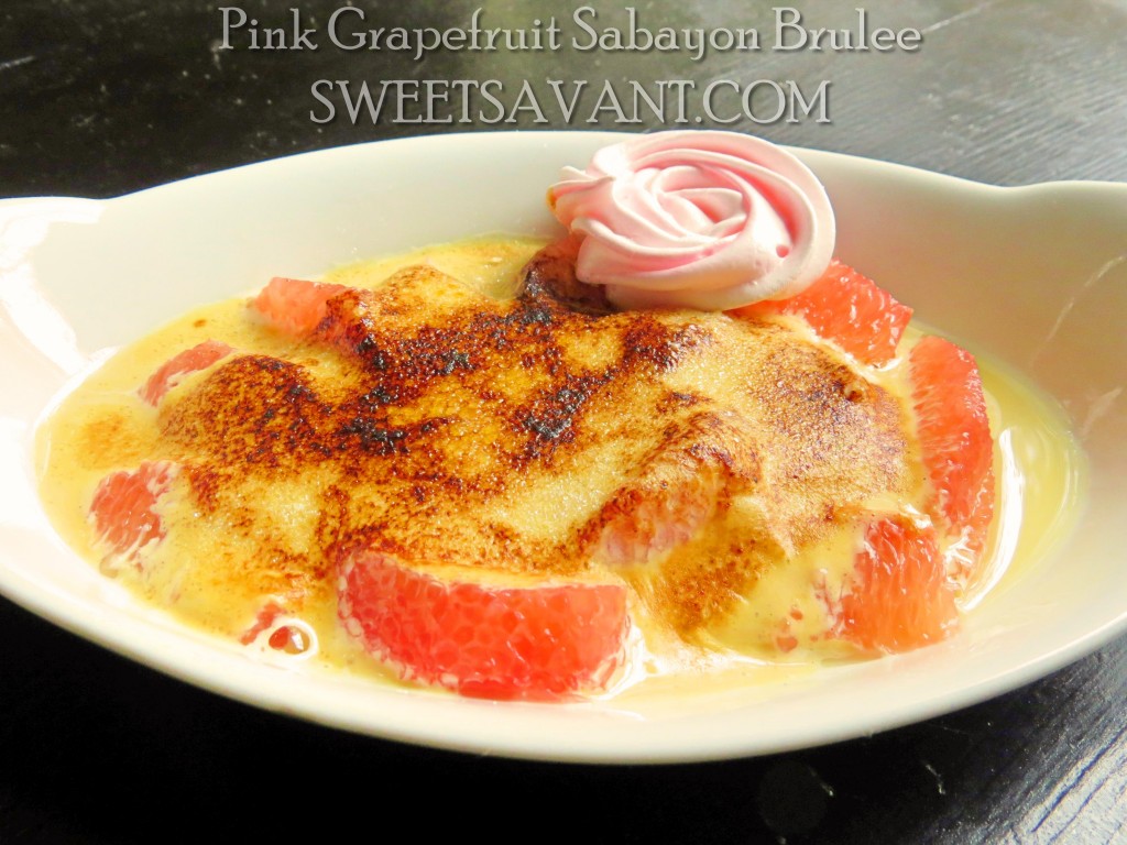 Grapefruit Dessert Recipe Grapefruit Sabayon Brulee sweetsavant.com America's best food blog