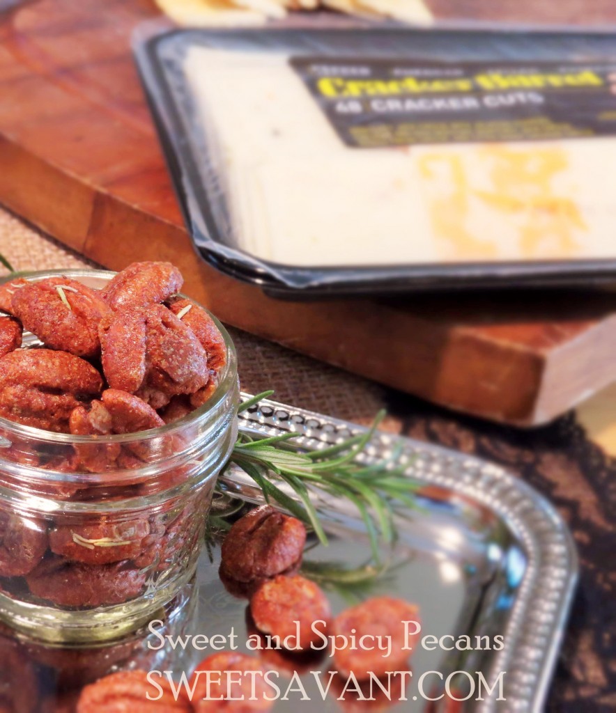 easy entertaining holiday guide sweet and spicy pecans recipe sweetsavant.com 