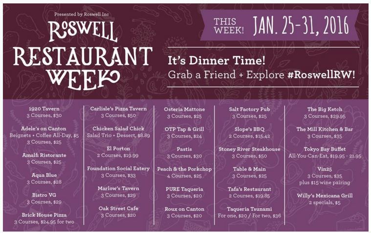 Roswell Restaurant Week