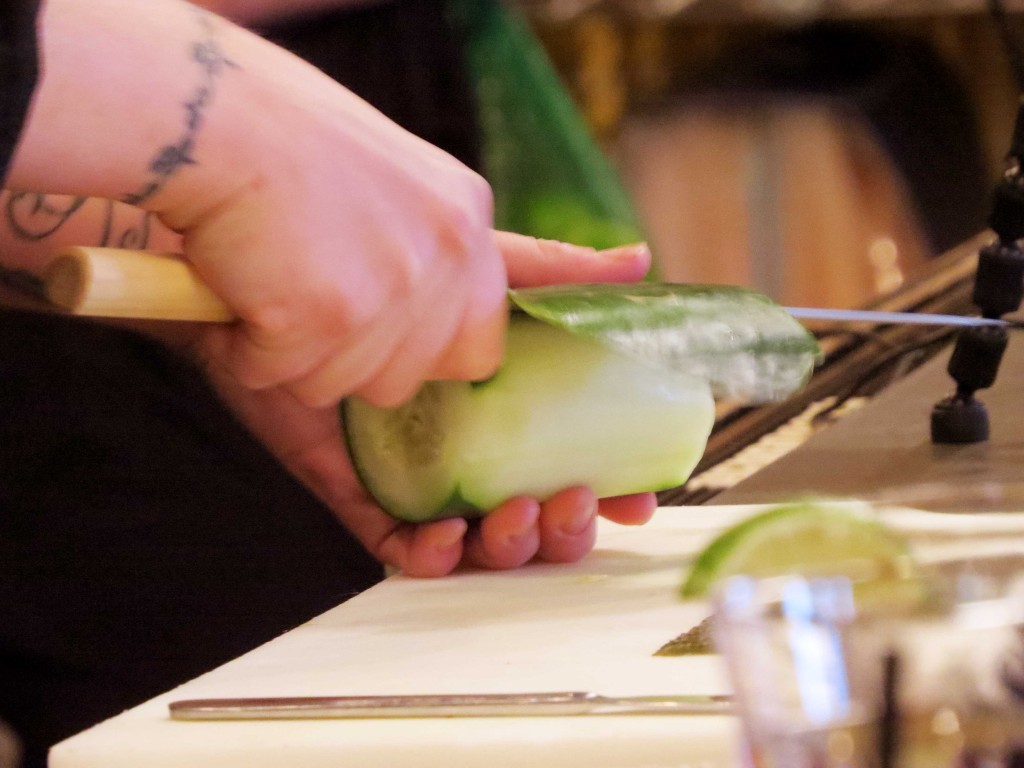 cucumber knife skills Sushi Class at Bottle Rocket Atl sweetsavant.com America's best food blog
