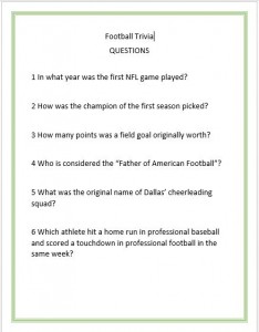 football trivia questions