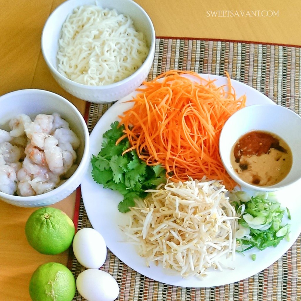 Shirataki Noodle Shrimp Pad Thai Low Calorie Low Carb healthy recipes sweetsavant.com America's best food blog