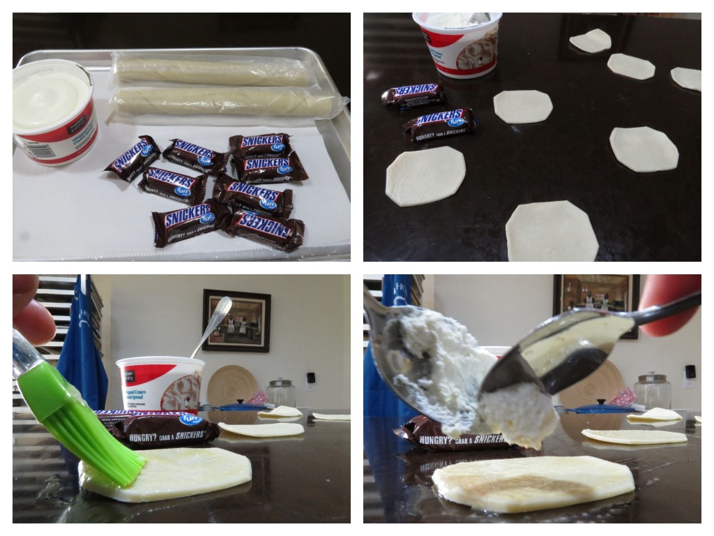 Fun Size Snickers Cheesecake hand pie sweetsavant.com America's best food blog 5 EASY Steps to a FANTASTIC Super Bowl Party