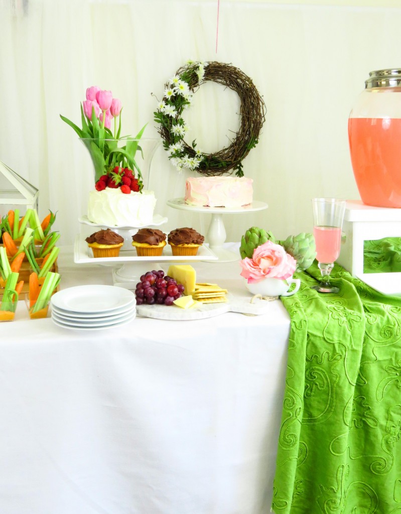 Pink and Green Garden Party Bridal Shower spring bridal shower baby shower decor sweetsavant.com America's best food blog