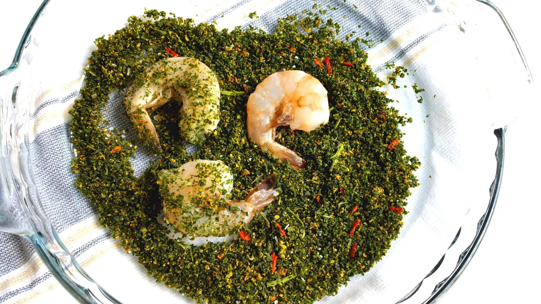 kale crusted shrimp Queen of Kale kale chips sweetsavant.com America's best food blog