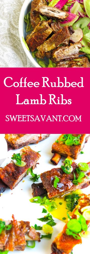 coffee rubbed lamb ribs sweetsavant.com