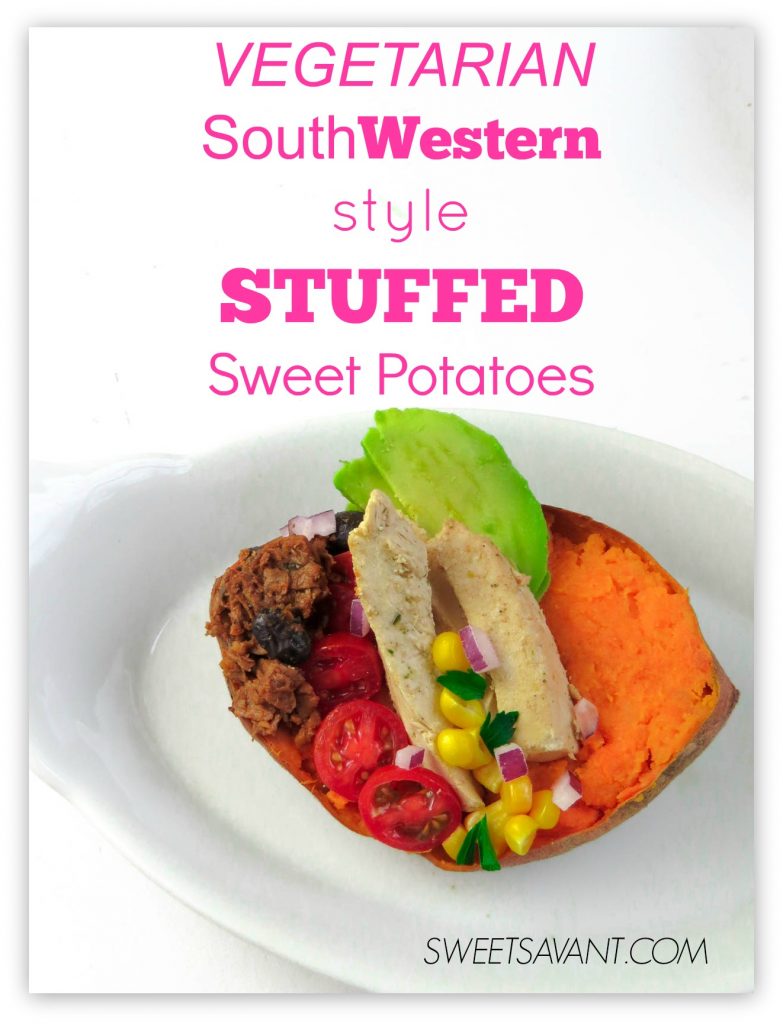 vegetarian Southwestern Stuffed Sweet Potatoes sweetsavant.com America's best food blog