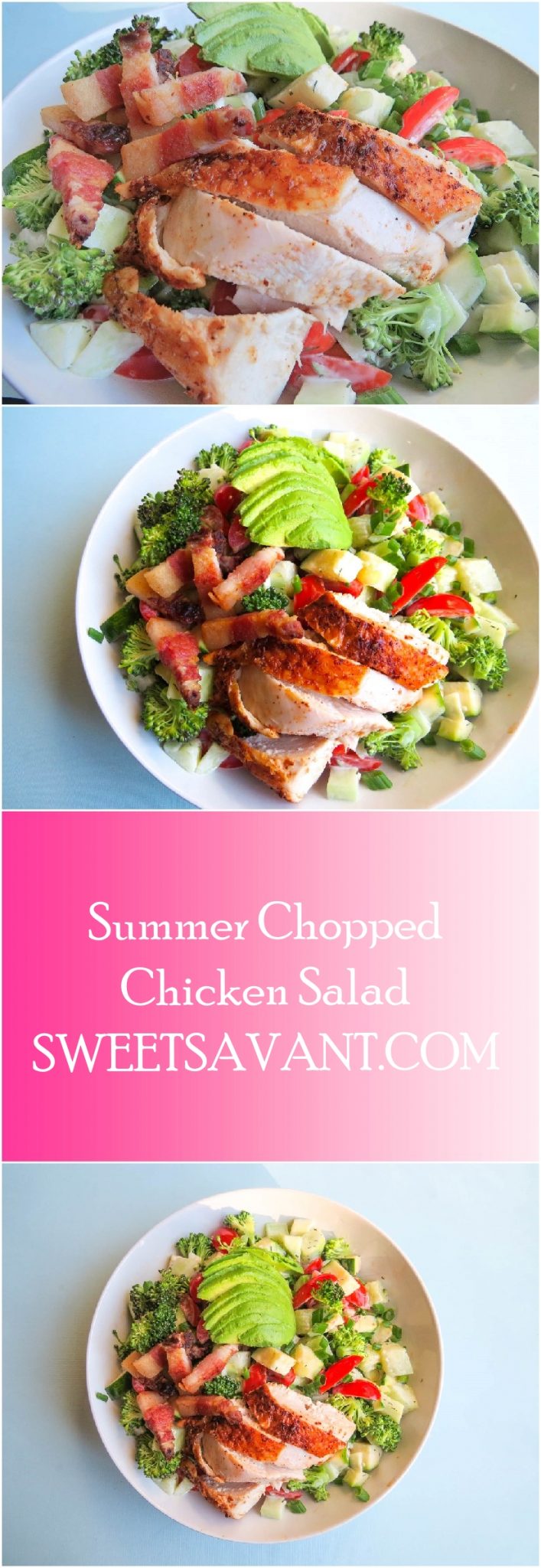 Chopped Salad Summer Chopped Chicken Salad Recipe sweetsavant.com America's best food blog roast chicken recipe