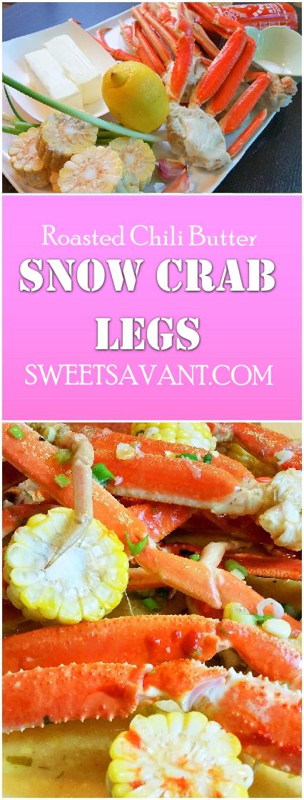 chili butter roasted crab legs Sweet Savant America's best food blog how to cook crab legs