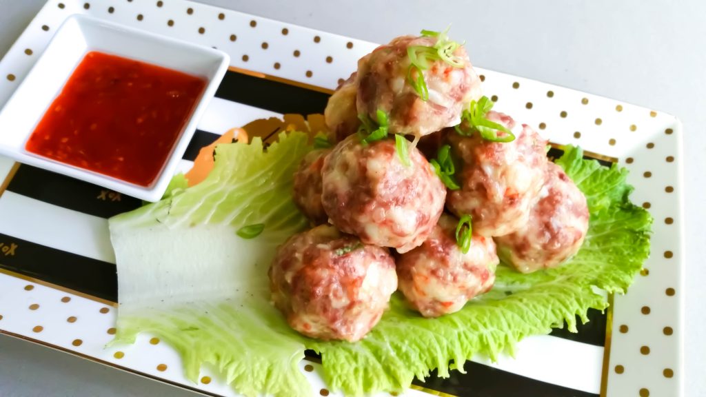 keto corned beef hash pork and shrimp meatballs Sweet Savant America's best food blog