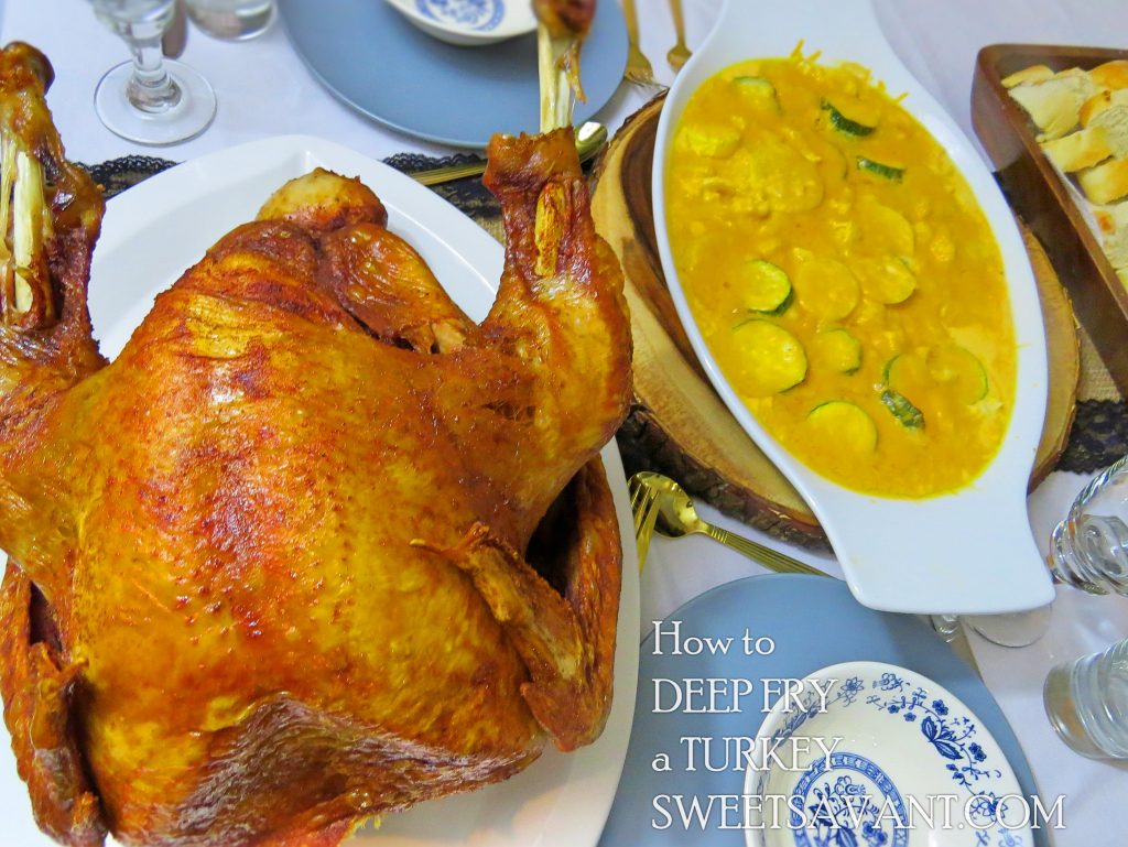 how to deep fry a turkey Thanksgiving recipes Sweet Savant America's best food blog Atlanta food blogger