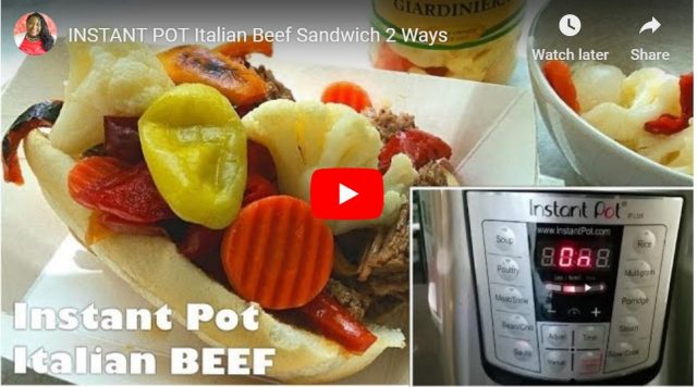 instant pot Italian Beef sandwich Sweet Savant America's best food blog