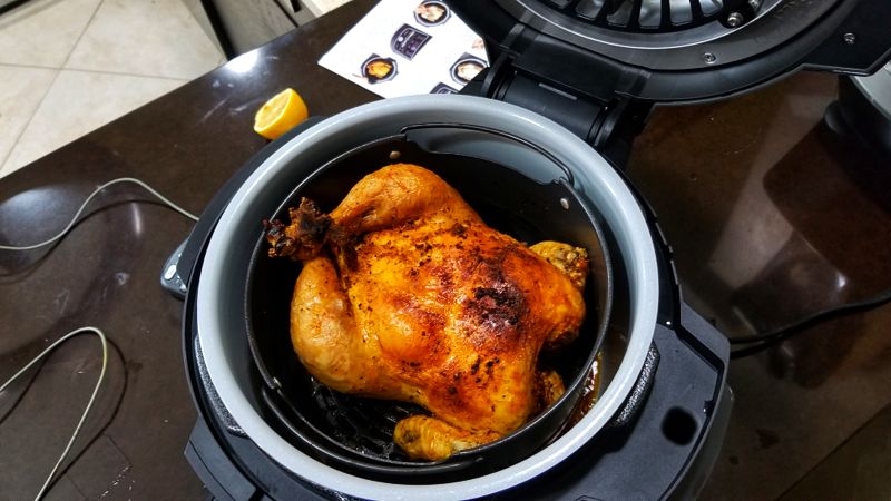 Ninja Foodi Review first look and crispy roast chicken recipe Sweet Savant America's best food blogger