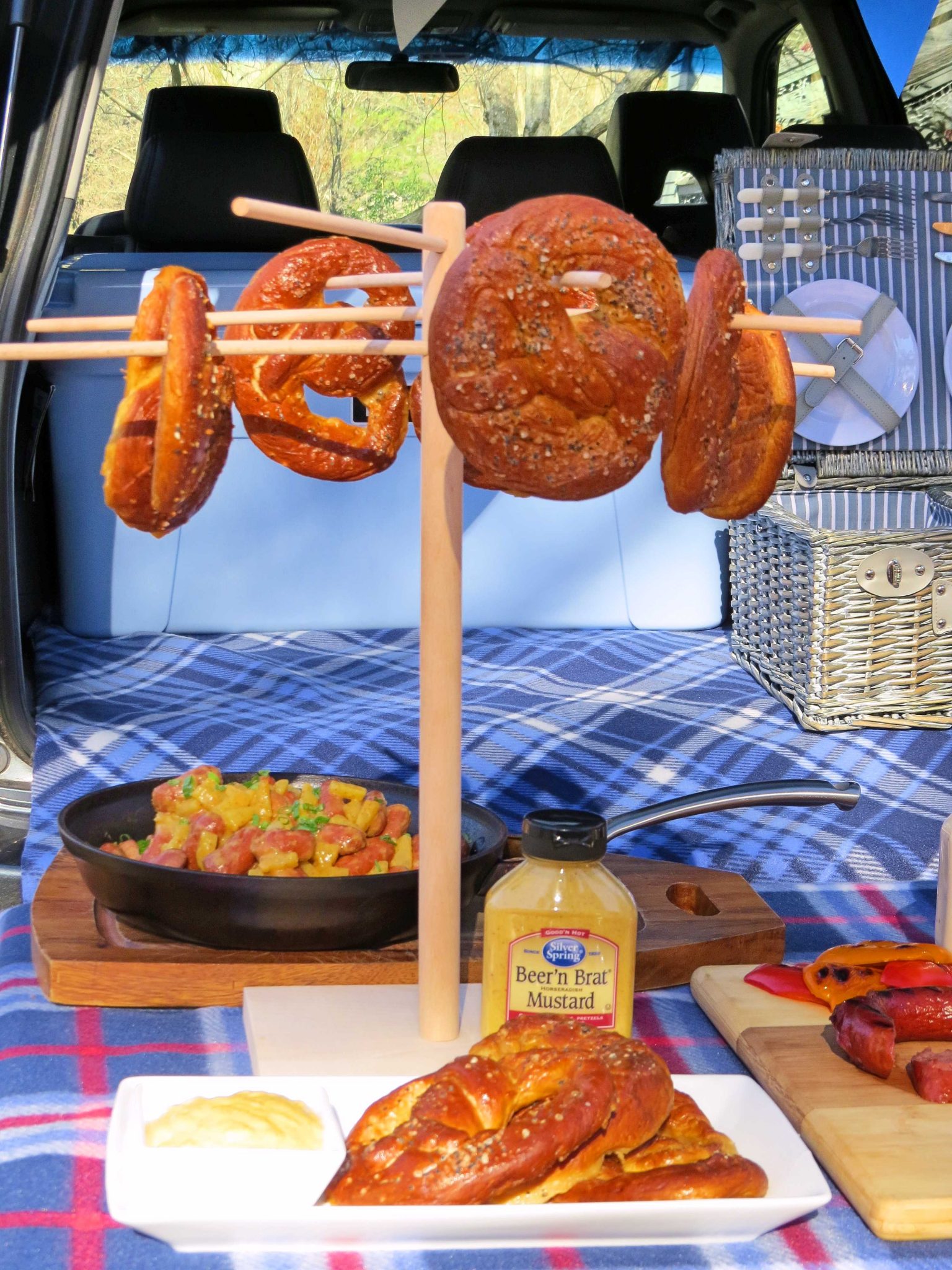 easy tailgate food party food ideas Silver Spring Foods homemade soft pretzels horseradish Sweet Savant