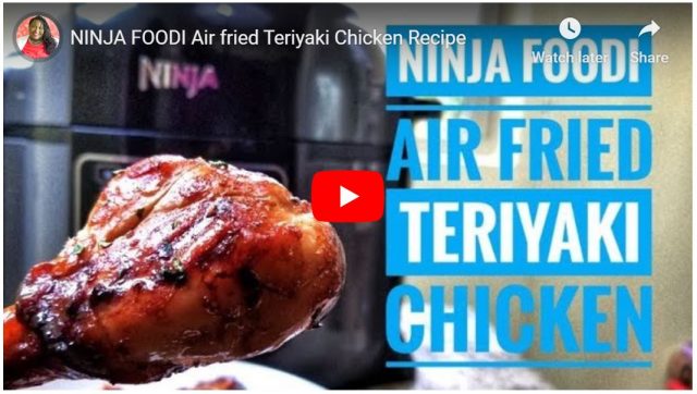 Ninja foodi teriyaki chicken recipe Sweet Savant America's best food blogger Youtube video air fryer chicken recipe