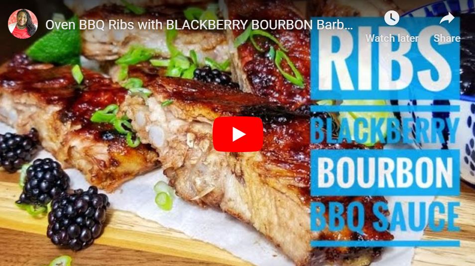 oven bbq ribs with blackberry bourbon bbq sauce Sweet Savant America's best food blogger Atlanta Food bloggers