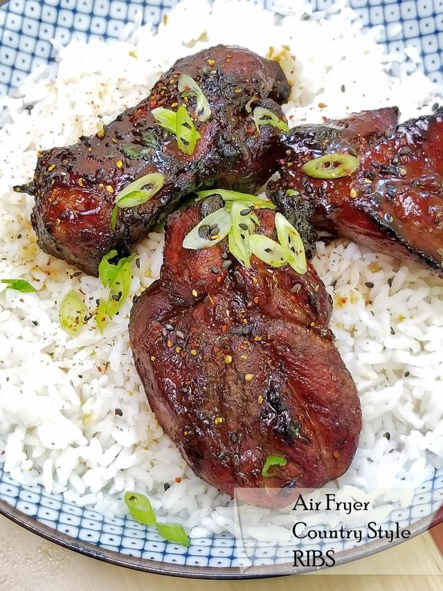 Air Fryer Country style ribs Ninja Foodi Country-style ribs how to cook country ribs in the air fryer Sweet Savant
