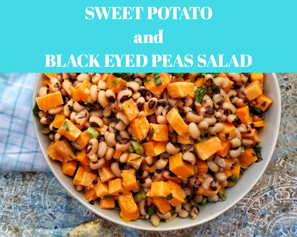 sweet potato black eyed peas salad Healthy sweet potato recipes Sweet Savant America's best food blog