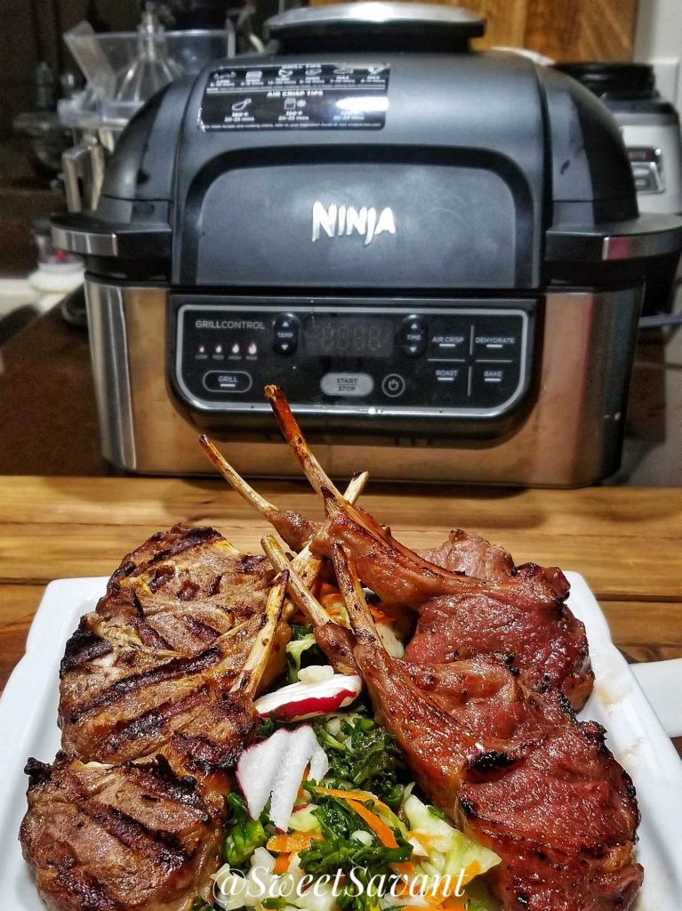 Air fryer lamb chops recipe Ninja Foodi recipes Sweet Savant America's best food blog lamb air fryer