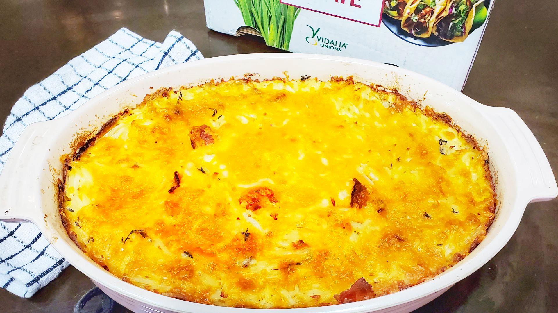 Vidalia Onion Hash Brown Casserole with Bacon Sweet Savant