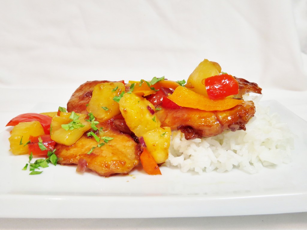 Dinner in 25 Glazed Chicken Thighs with Pineapple Relish Sweet Savant