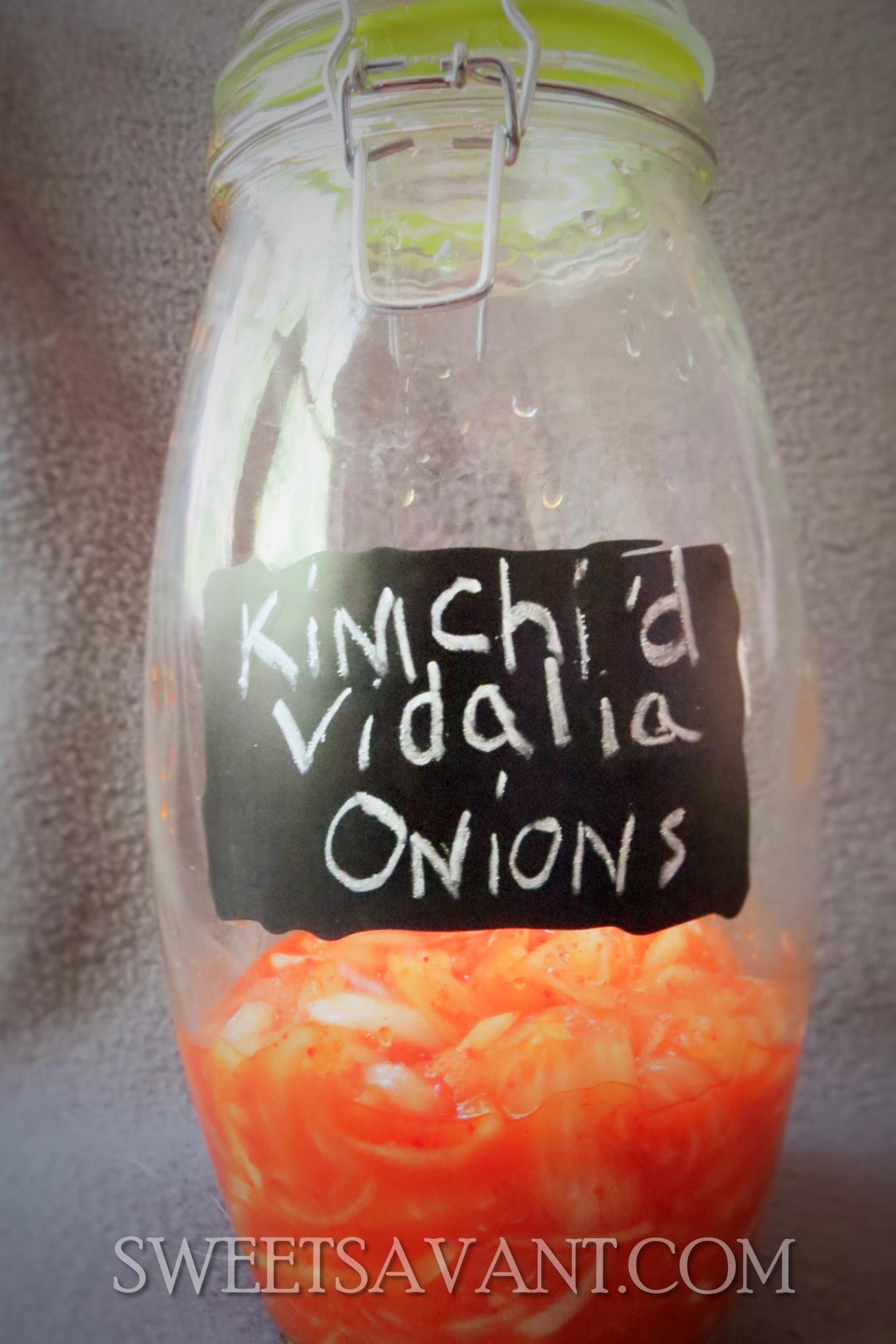 kimchi spiced Vidalia Onions sweetsavant.com America's best food blog #visforvidalia