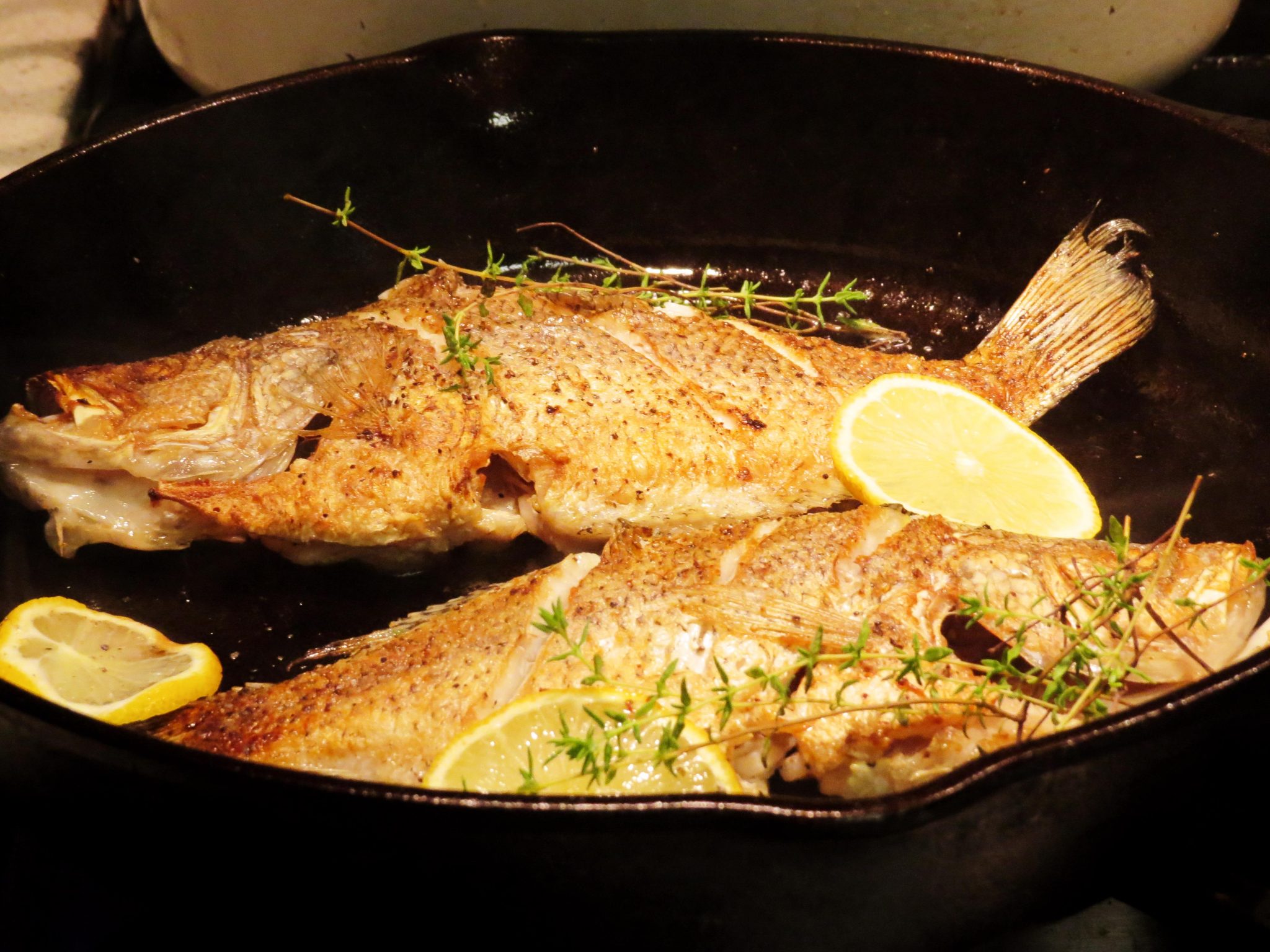 How To Cook Whole Roasted Fish Branzino with Cherry