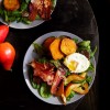 Fall bacon salad with roasted sweet potatoes and caramelized pears sweetsavant.com America's best food blog Atlanta Food Blogger