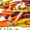 Roasted Rainbow Carrots and pomegranate sweetsavant.com America's best food blog