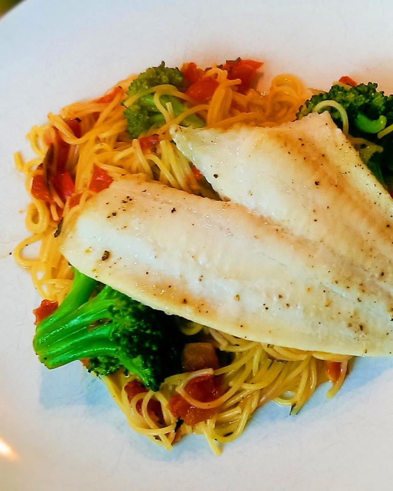Broiled Flounder with Angel Hair Pasta Risotto Style {VIDEO} Sweet Savant