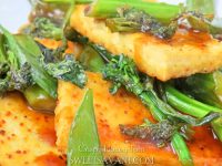 Crispy honey tofu with stir fried vegetables sweetsavant.com America's best food blog