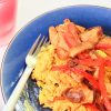 chicken fajitas and chili lime rice SweetSavant.com America's best food blog #SandersonFarms Chicken ad