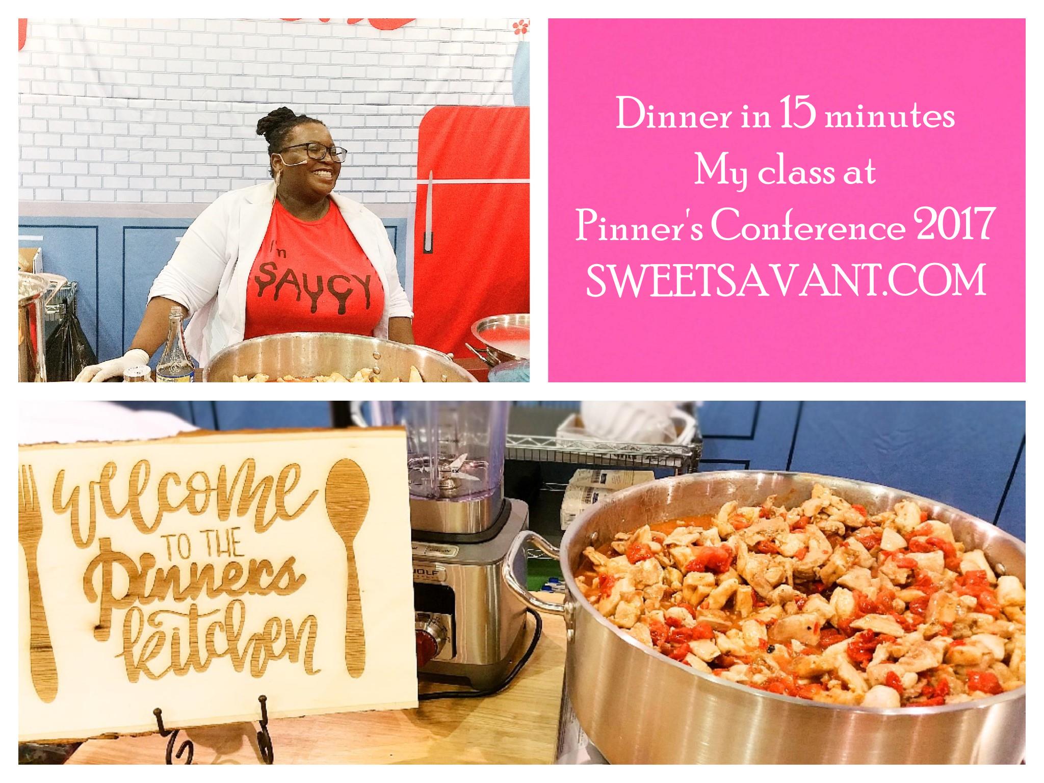 2 delicious 15 Minute RecipesMy presentation at Pinner's Conference