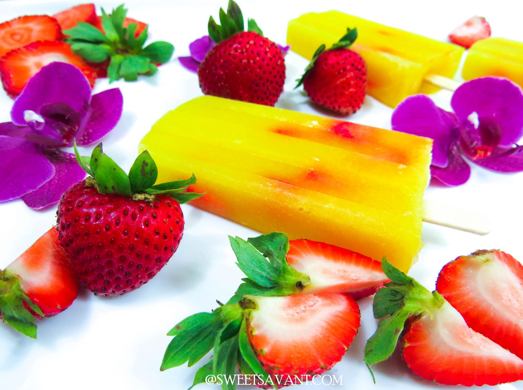 strawberry mango margarita popsicles Sweet Savant America's best food blog Atlanta blogger