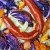 Roasted cabbage and sausage sheet pan dinner Sweet Savant America's best food blog Atlanta food blogger