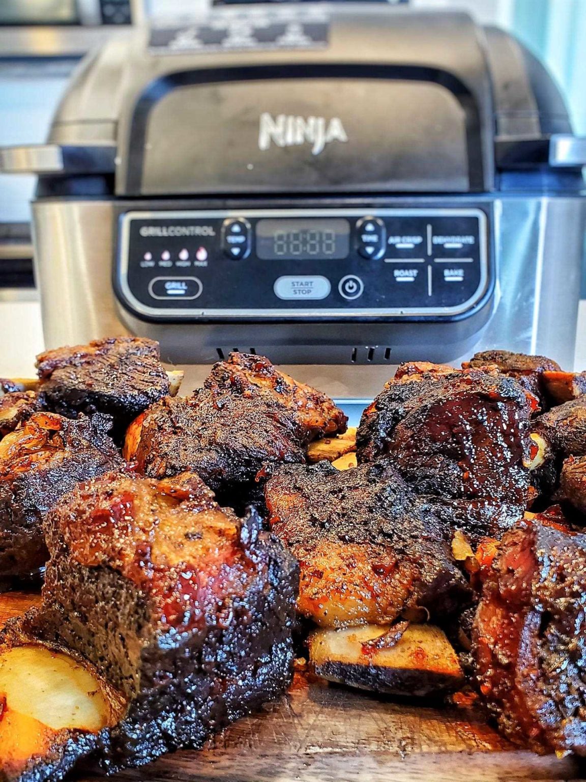 BBQ Air Fryer Beef Ribs Ninja Foodi Grill Beef Ribs Sweet Savant