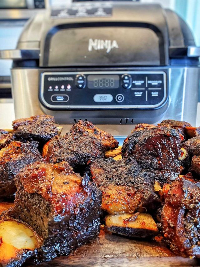 BBQ Air Fryer Beef Ribs Ninja Foodi Grill Beef Ribs Sweet Savant